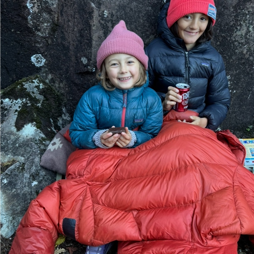 Patagonia Blue Hi-Loft Down Puffer Jacket
